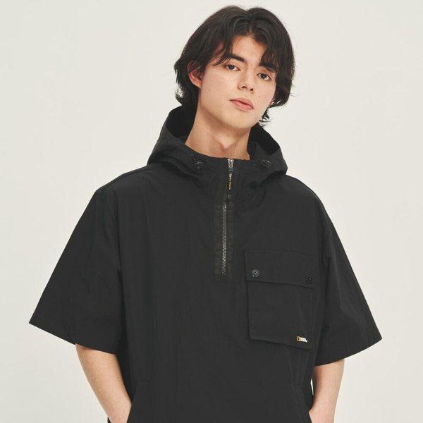 胸ポケット ウーブン 半袖 HOODY ANORAK N232UFT080_DJ