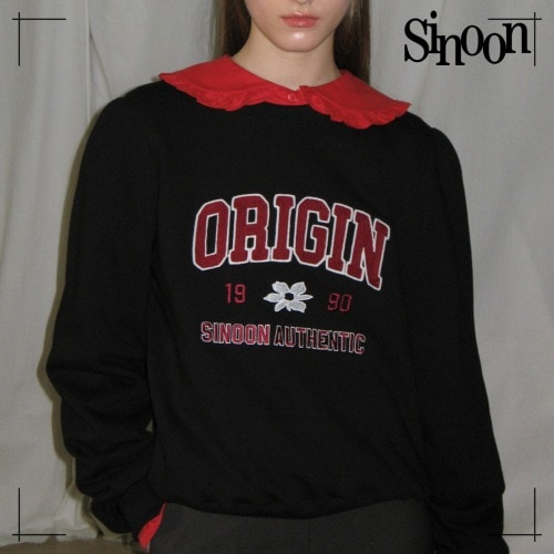 SINOON トレーナー ORIGIN PUFF SWEATSHIRT (BLACK)