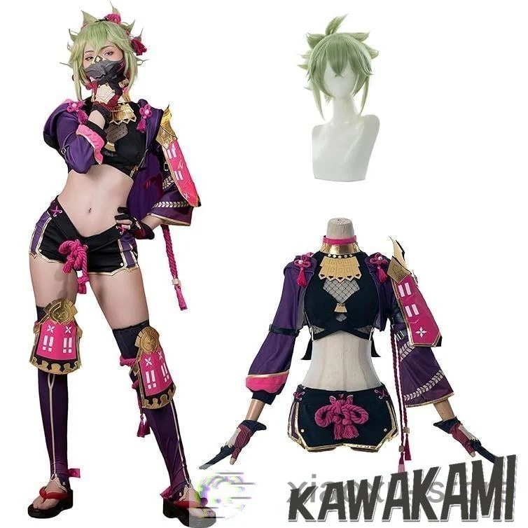 2026新品販売 原神 コスプレ 久岐忍 コスプレ 衣装 ウィッグ 靴 追加可