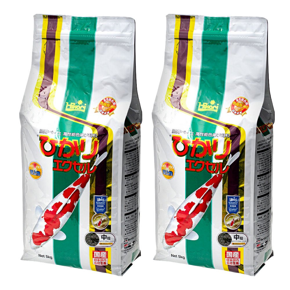 鯉の餌　ひかりエクセル　中粒　５ｋｇX２　錦鯉　餌　飼料　お一人様２点限り　ＣＲＣ10―41―70―10―00