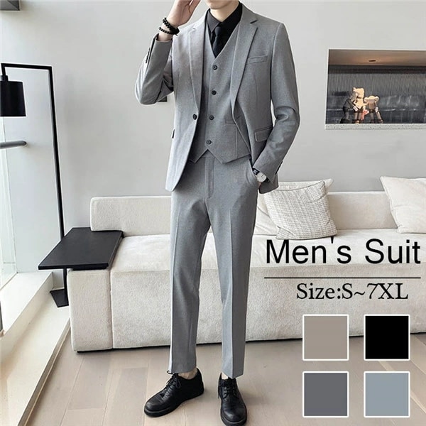 メンズスーツ 春夏 スリム ビジネス セットアップ ブラック 黒 紳士 フォーマル 大きいサイズ 紳士服 結婚式 成人式 オシャレ 1ツ釦 スリムバージョン スリムフィット スーツ セットアップ 結婚