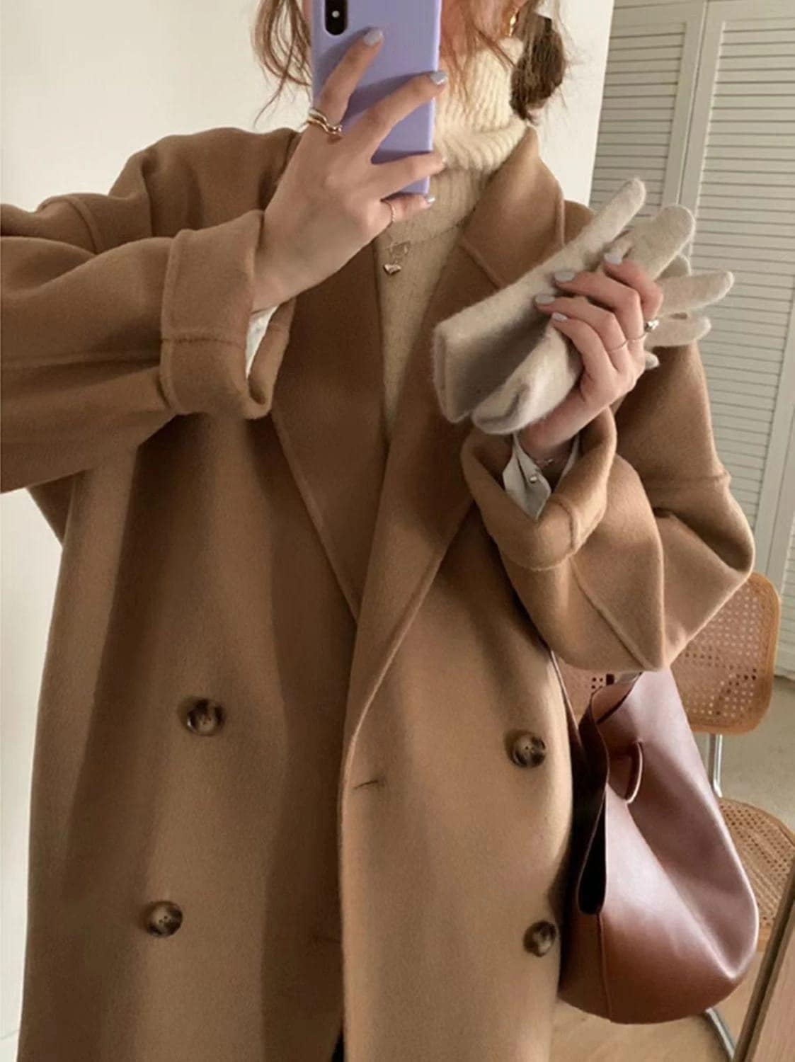 大人気 レディース アウター 韓国ファッション 着痩せ 軽量 大きいサイズラ 毛呢コートアウター