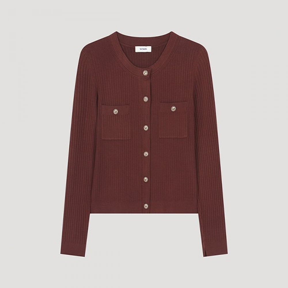 (シーズミス) リブニットカーディガン_SSKCDO32020_RT