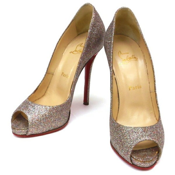 お値下げ！クリスチャンルブタン グリッター パンプス 楽天市場】Christian Louboutin ヒールパンプス グリッター