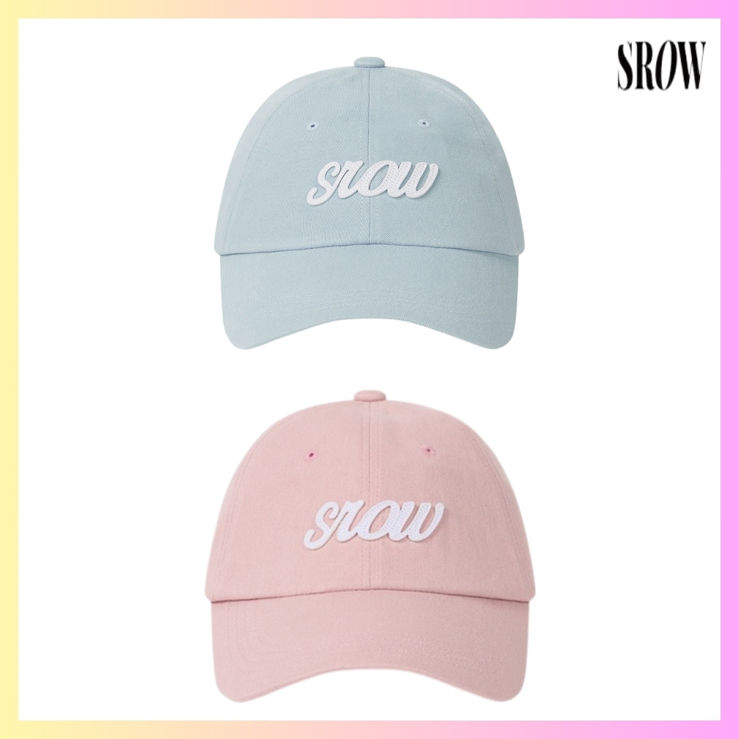 [SROW] SROW APPLIQUE BALL CAP - 2 COLORS + FREE OMAKE 韓国ファッション レディースレディース ボールキャップ