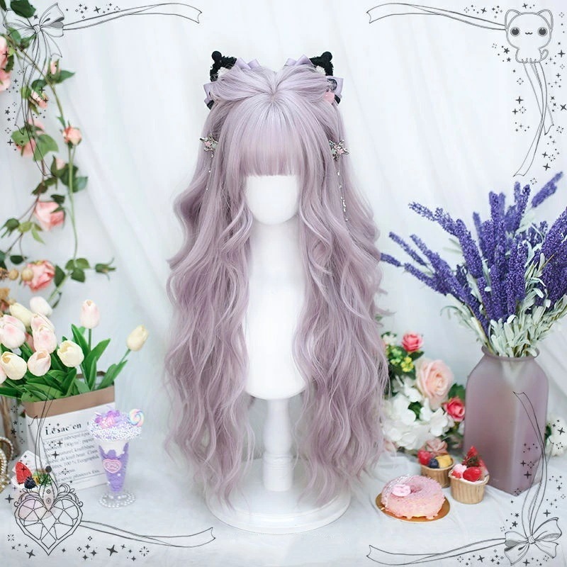 【新作登場 最安値】可愛いカラーウィッグ フルウィッグ 巻き髪 ウェーブカツラ ロングウィッグ レディースウィッグ 可愛いウィッグ 角付き コスプレ ロリータコーディネート グラデーション コスプレ