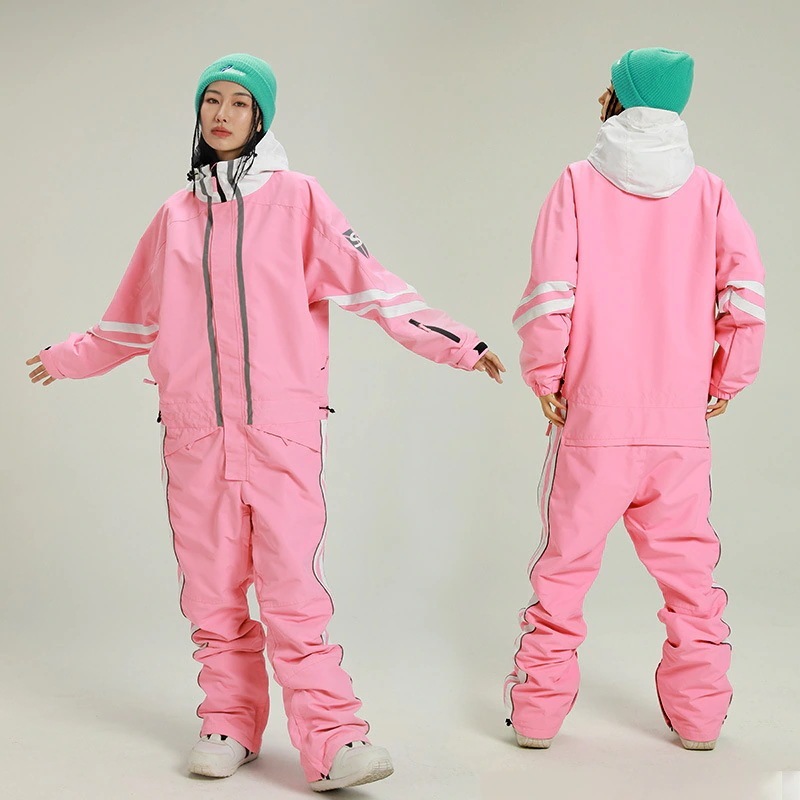 スノーボードウェアつなぎ上下セットメンズレディース男女兼用20232024作パンツジャケットスノボウェアスノーウェアスキーウェアスノボーウェア韓国風防風防水防寒