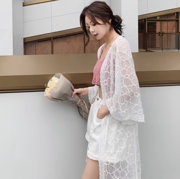 カーディガン ロング丈 かわいい 大人可愛い きれいめ シンプル カジュアル 大人 上品 おしゃれ お洒落 大人女子 こなれ感 個性的 主役級 存在感 美容師 メイクアップアーティスト ネイリスト