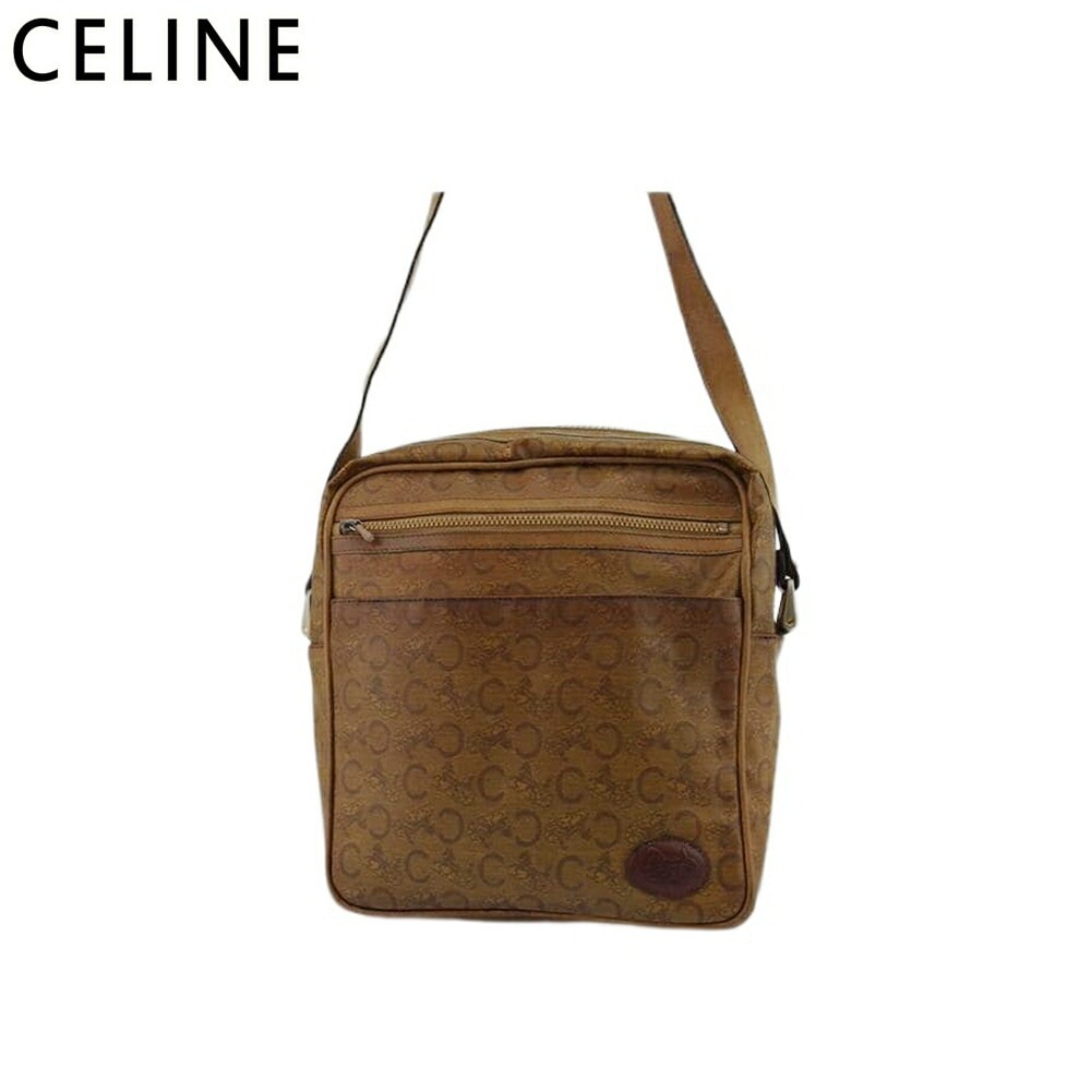 セリーヌ ショルダーバッグ 斜めがけ ショルダー バッグ レディース メンズ ホースキャリッジ 馬車 Cマカダム CELINE 中古