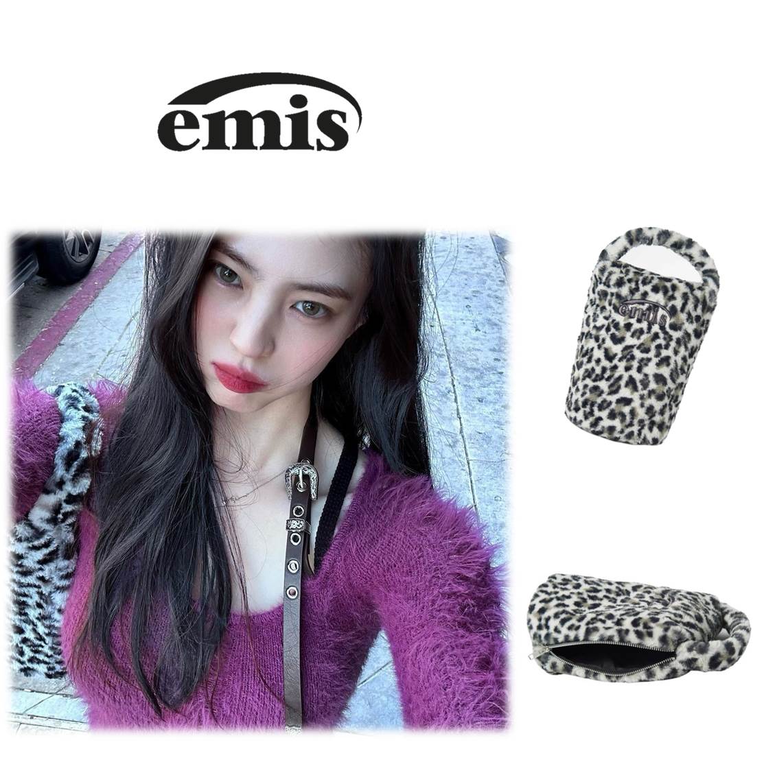 [単独販売]ハンドバッグ ショルダーバッグ LEOPARD FUR MINI BAG 『ハン・ソヒ着用商品』 レディース おしゃれ レオパード柄 ミニバッグ