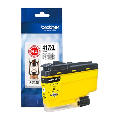 ブラザー工業 【ブラザー純正】インクカートリッジイエロー(大容量)LC417XLY対応型番:MFC-J7500CDWMFC-J5800CDW他