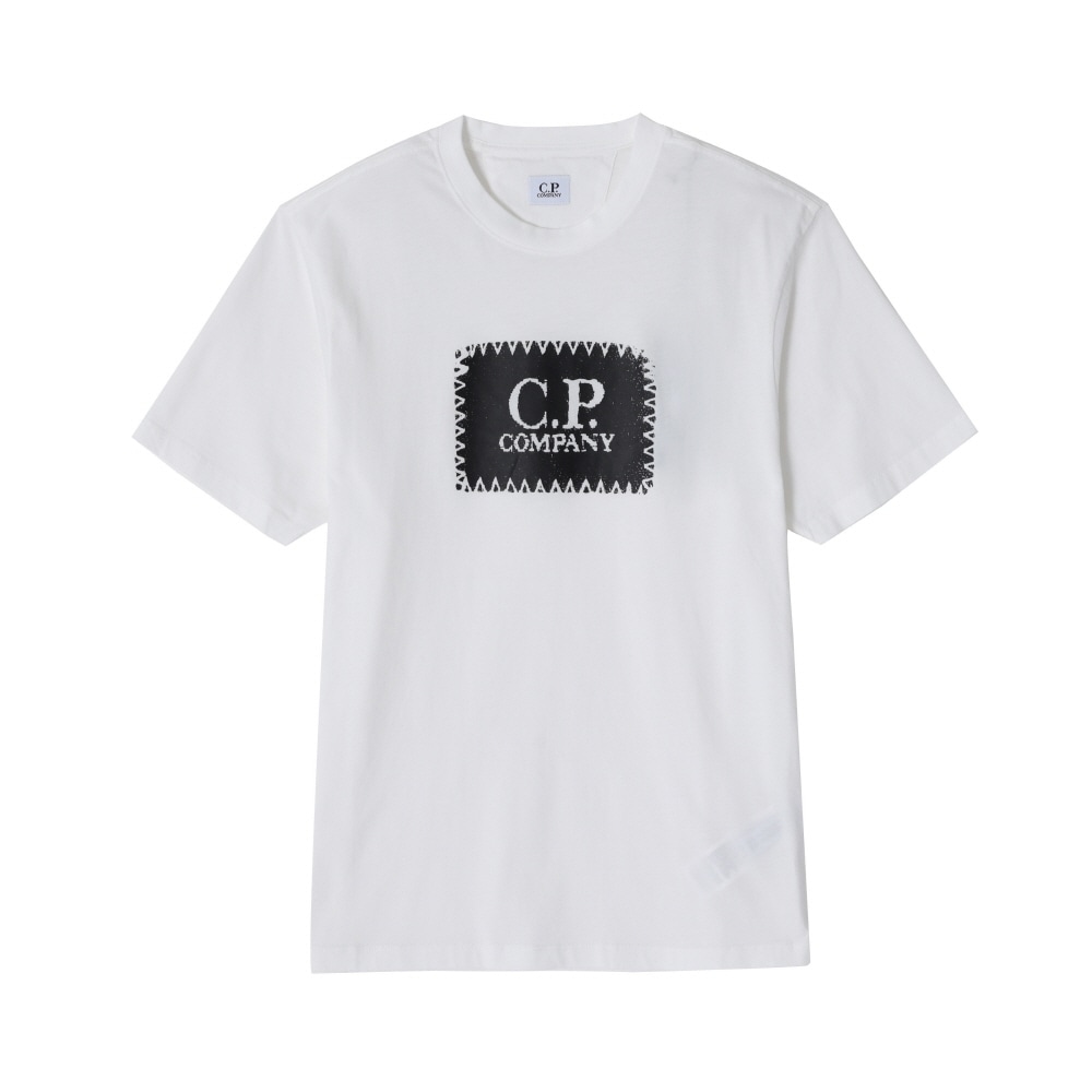 CP Company 18CMTS029A 005100W 103 ロゴラベルメンズショートスリーブ T シャツ