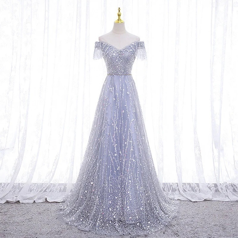 ウェディングドレス 妖精の気質深いvネックドレス ロングウエスト パーティー 宴会 イブニングドレス 7,630円