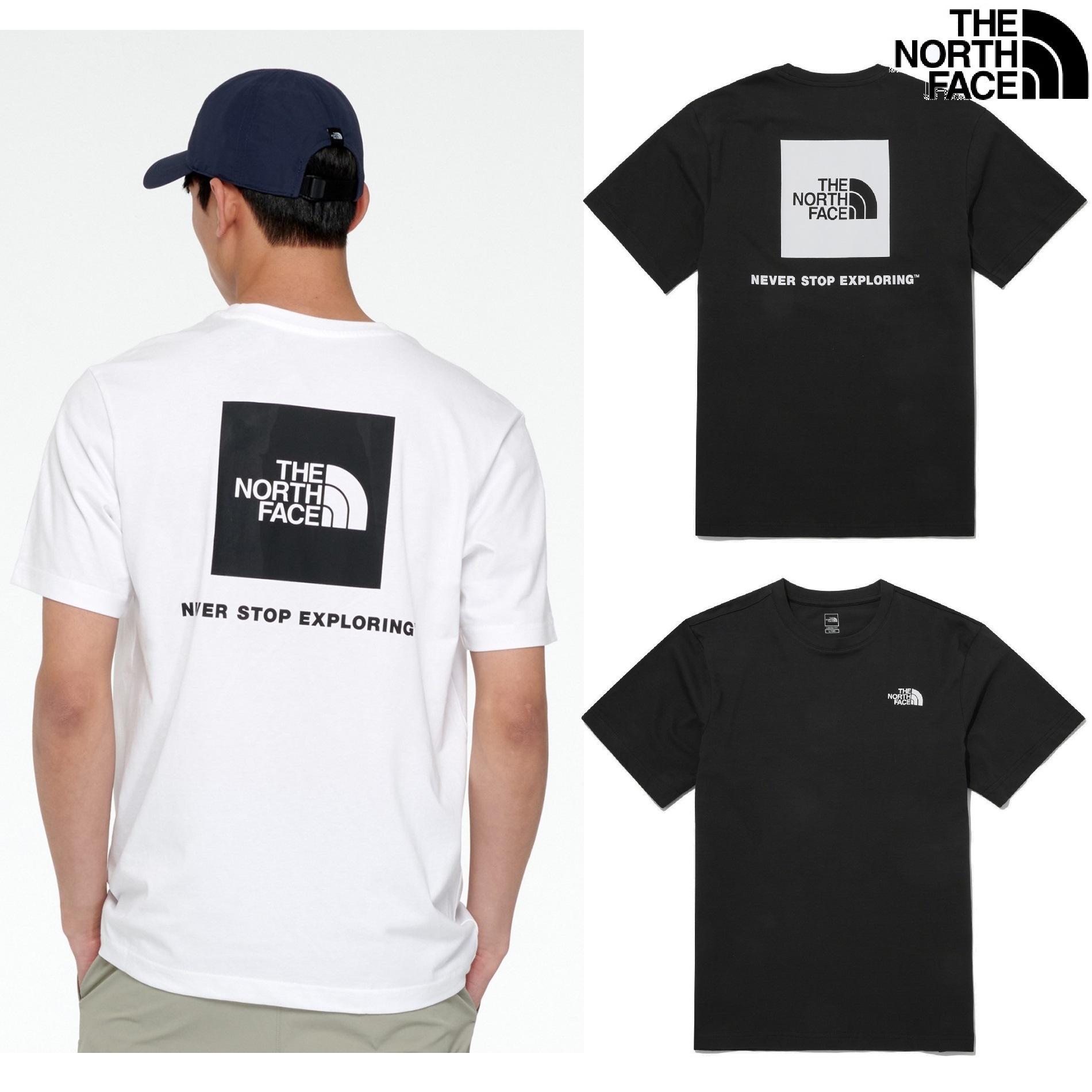 COTTON NSE BOX LOGO S/S R/TEE 7色 新商品 韓国人気 男女共用 韓国ファッション マンツーマン シャツ 女性服 韓国スタイル 学生ファッション 肝節期