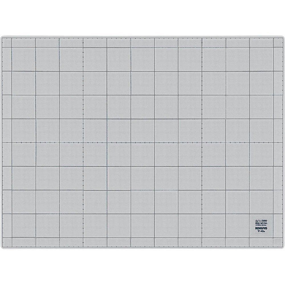 （まとめ買い）カッティングマット 両面仕様 方眼罫 3mm厚 600x450mm グレー マ-43M [x3]