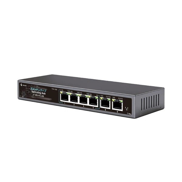 TSH-10G スイッチングハブ (10Gbps対応・2.5G・6ポート)