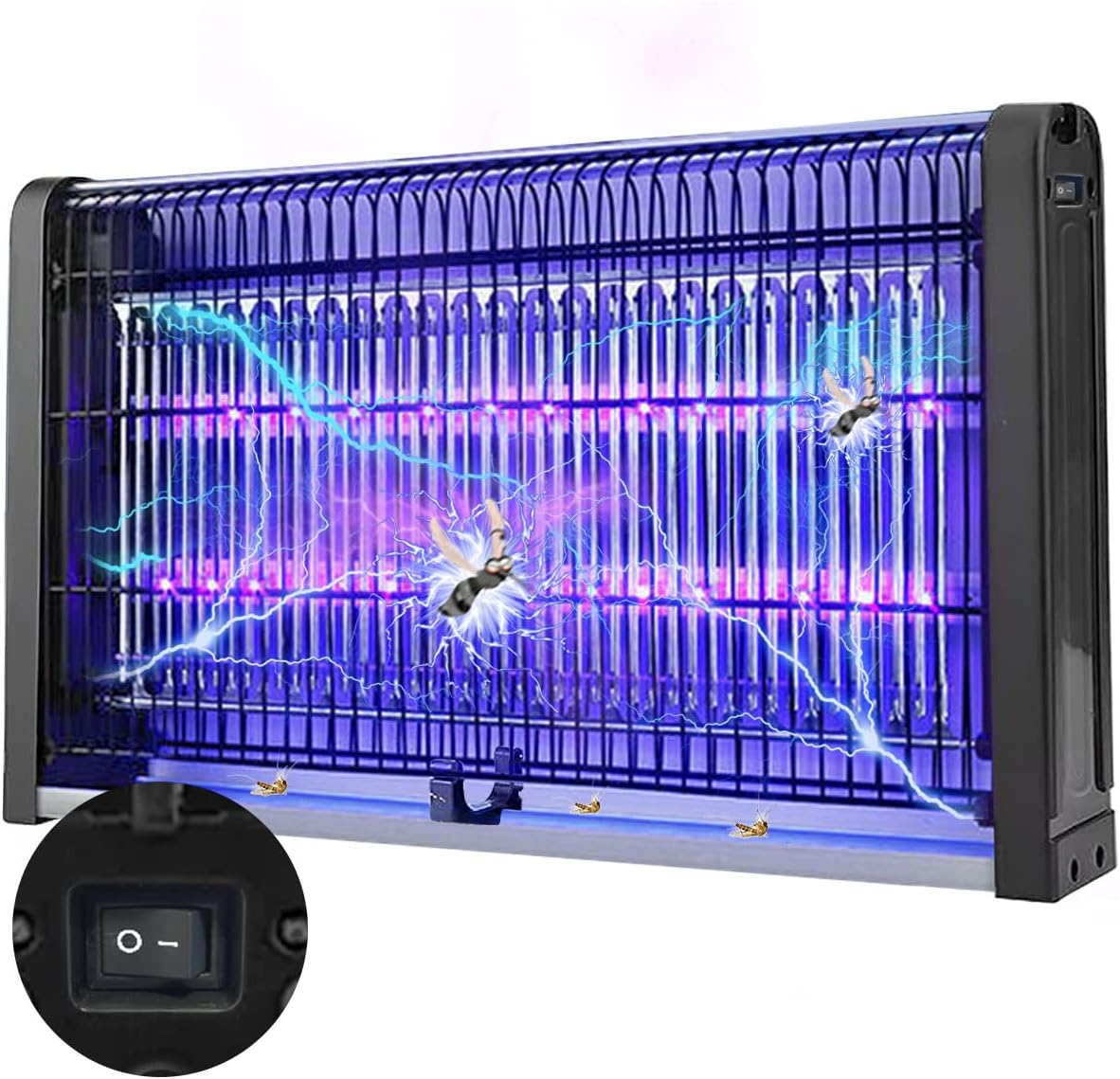 電撃殺虫器 コバエ取り 捕虫器 殺虫灯 虫取り コバエ撃退 8W 蚊取り 室内 電気殺虫機 虫取りライト LED光源 家庭用 吊り下げ式 据え置き AGT-04