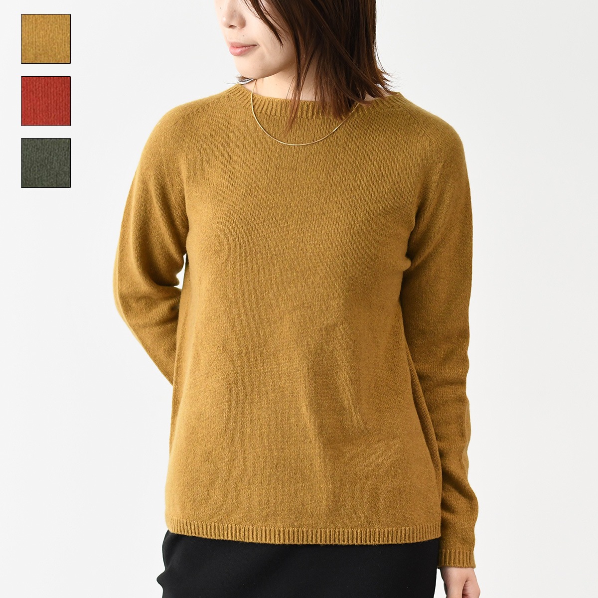 セーター ニット GIORI 93660139600 レディース グリーン 緑 イエロー 黄色 レッド 赤 ウール＆カシミヤ トップス シンプル