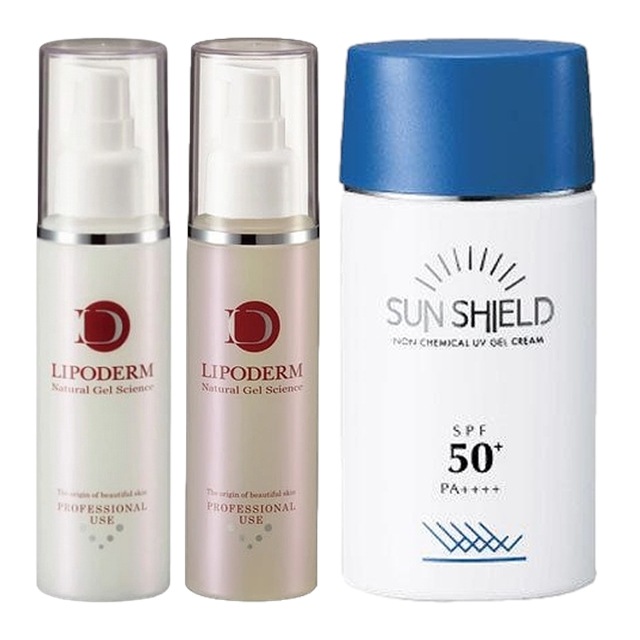 ラシンシア スーパーエッセンス２種/ CE 100ml+ ビタミンC誘導体VC 100ml+ サンシールドゲル 55ml SPF50 PA++++のセット