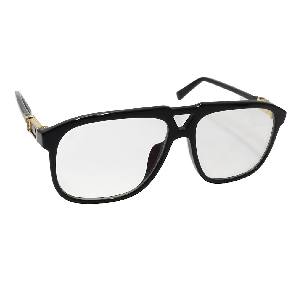 LV サテライト Z1085E サングラス 5815 145 ブラック クリアレンズ レディース/181627【中古】
