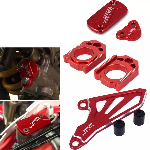 ブレーキフルードリザーバーキャップカバーチェーンスプロケットカバーアジャスターブロックホンダCR250R 02-07 CRF250R 04-09 CR