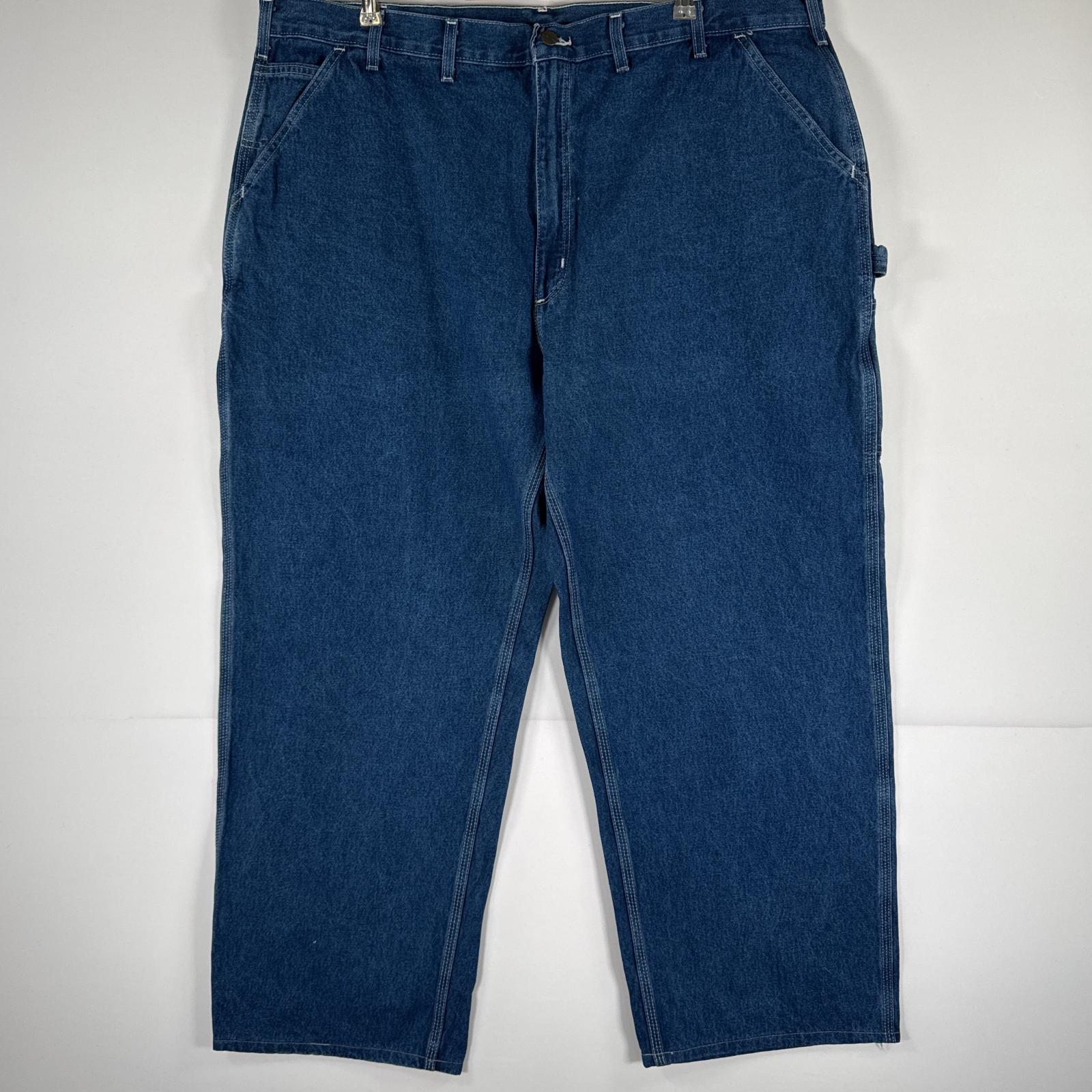 古着 デニムパンツ ペインターパンツ 作業着 大きいサイズ ジーパン ワーク ビッグサイズ w46 L30 ブルー メンズ
