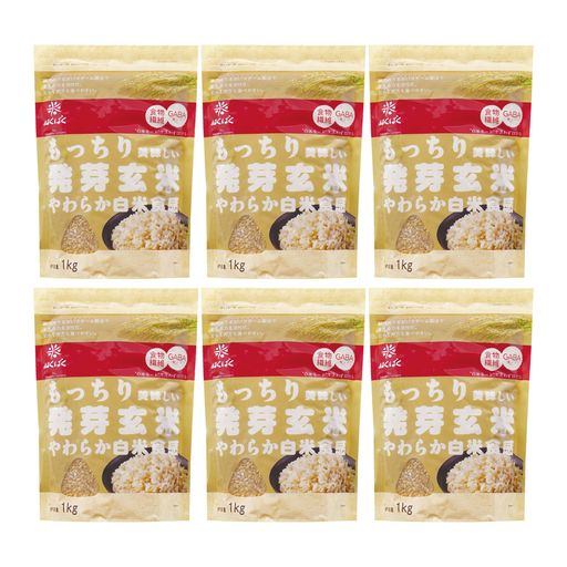 はくばく もっちり美味しい発芽玄米 1KG×6袋