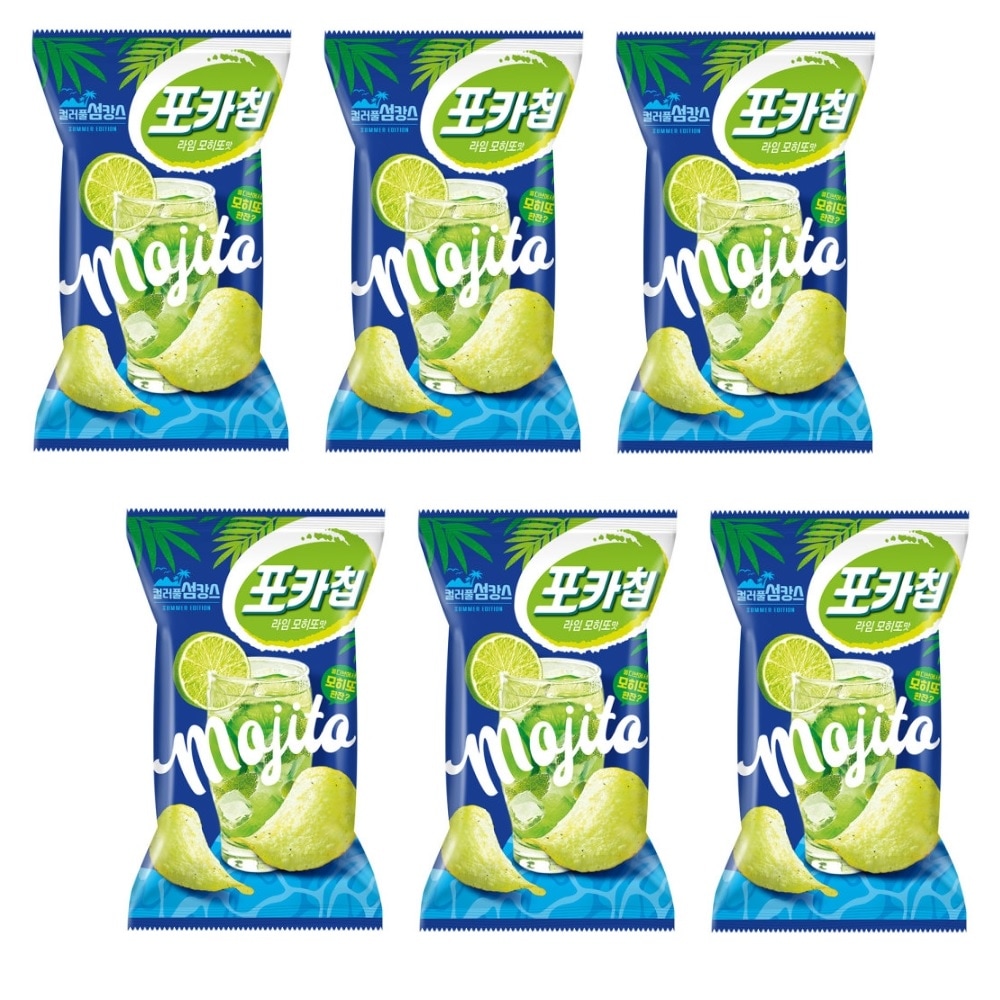韓国-KMEAL-オリオンポカチップライムモヒート124g6個甘酸っぱい味 5,177円