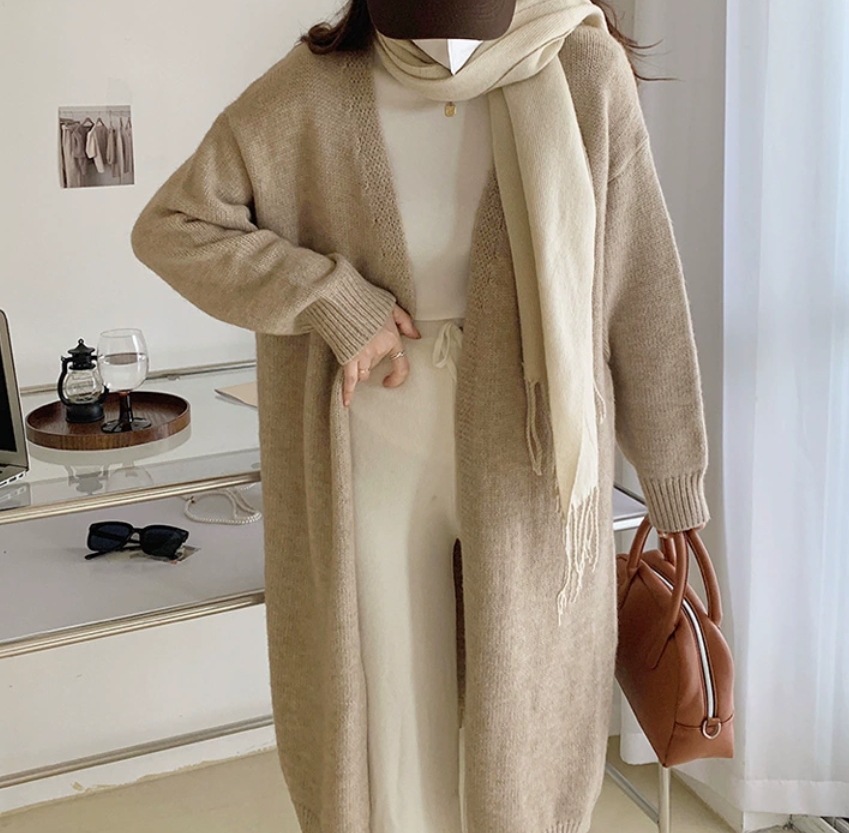 トップス カーディガン ロング ミッドレングス レディース 長袖 Vネック かわいい 大人可愛い きれいめ シンプル カジュアル 上品 おしゃれ かっこいい ガーリー クール 存在感 ラブリー