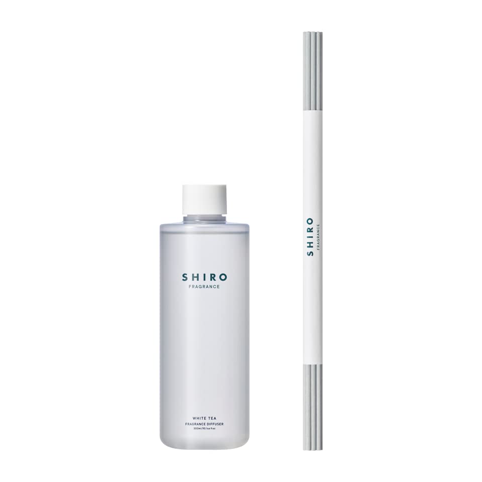 SHIRO ホワイトティー フレグランスディフューザーリキッド (300mL / 3か月目安) 香料リニューアル前 ルームフレグランス (詰め替え用リキッド＋スティック)