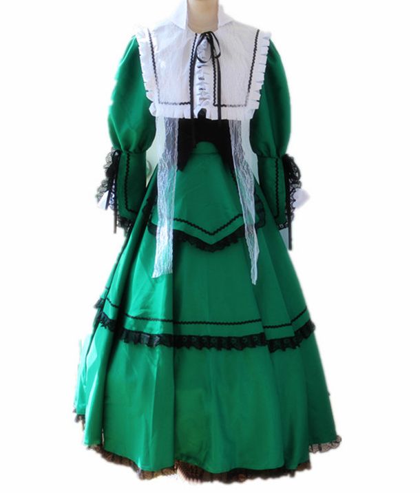 ローゼンメイデン 風 翠星石（すいせいせき）ロリータ コスチューム コスプレ衣装 4点セット サイズ S―XL