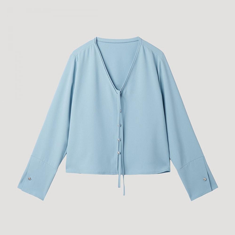 [シーズミス] Vネックタイブラウス_swwblp11040_LL