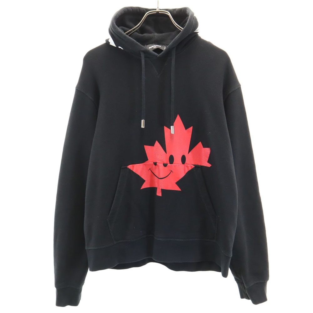 イタリア製 長袖 パーカー XXS ブラック プルオーバー レディース