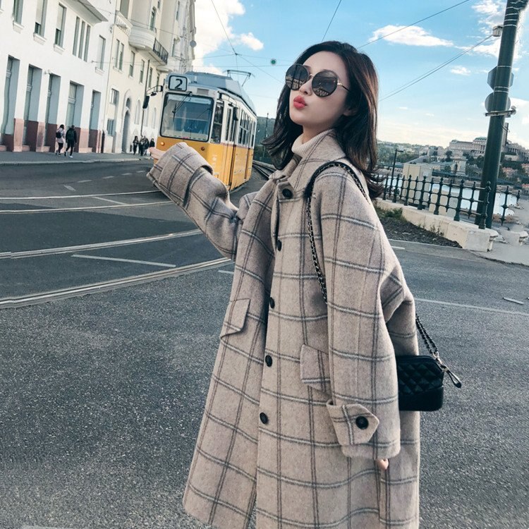 チェスターコート ロング丈 レディースコート エレ ロングコート アウター チェック柄 ラシャコート 5,304円