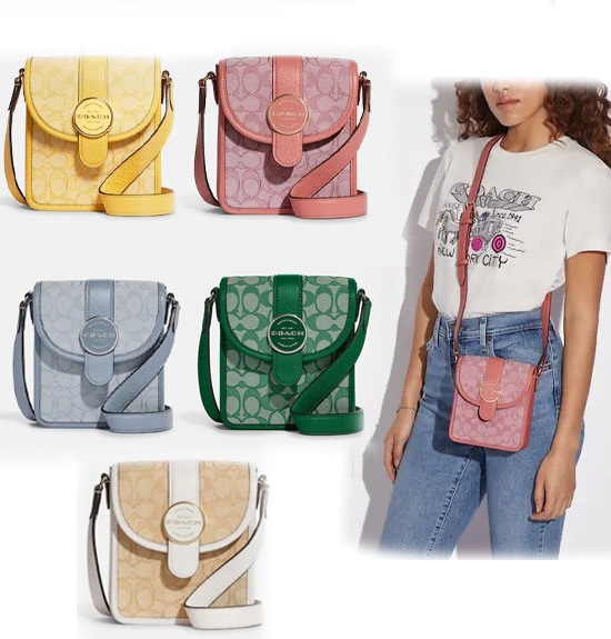 LONNIE CROSSBODY IN SIGNATURE JACQUARD C8321