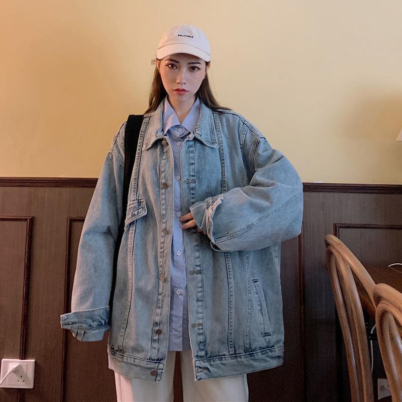 コーデに役立つ！デニムジャケット ジャケット UVカット春ジャケット デニムジャケット ゆったりとした着心地の韓国版秋ジャケットひと足お先にボアはボアで決まり/人気ボアアウター キルティングコート 冬