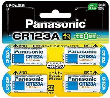 ファッション Panasonic CR-123AW/4P カメラ用リチウム電池 乾電池