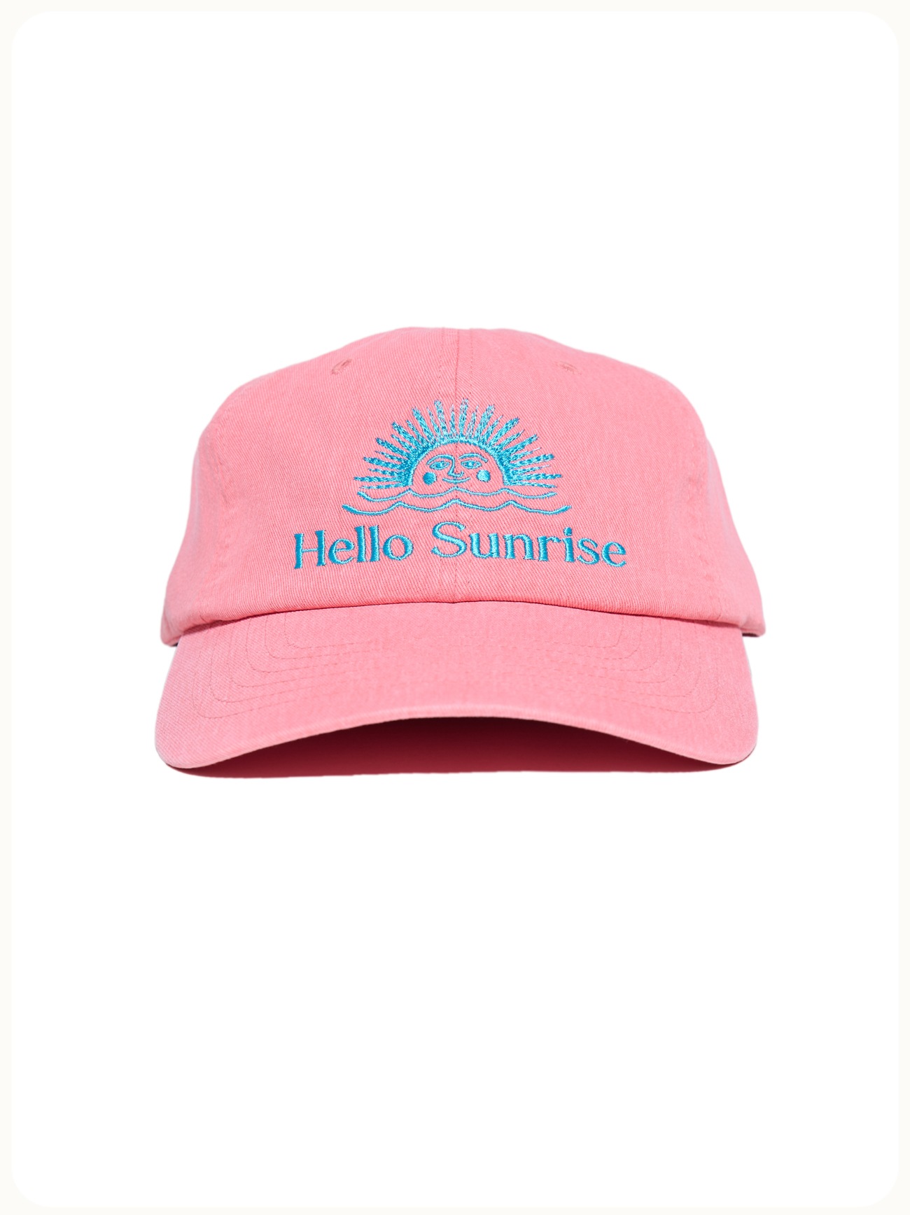 ★Hello Sunrise★ Washed OG Logo Ball Cap_Coral Pink HELLO SUNRISE Washed OG Logo Ball Cap Coral Pink キャップ