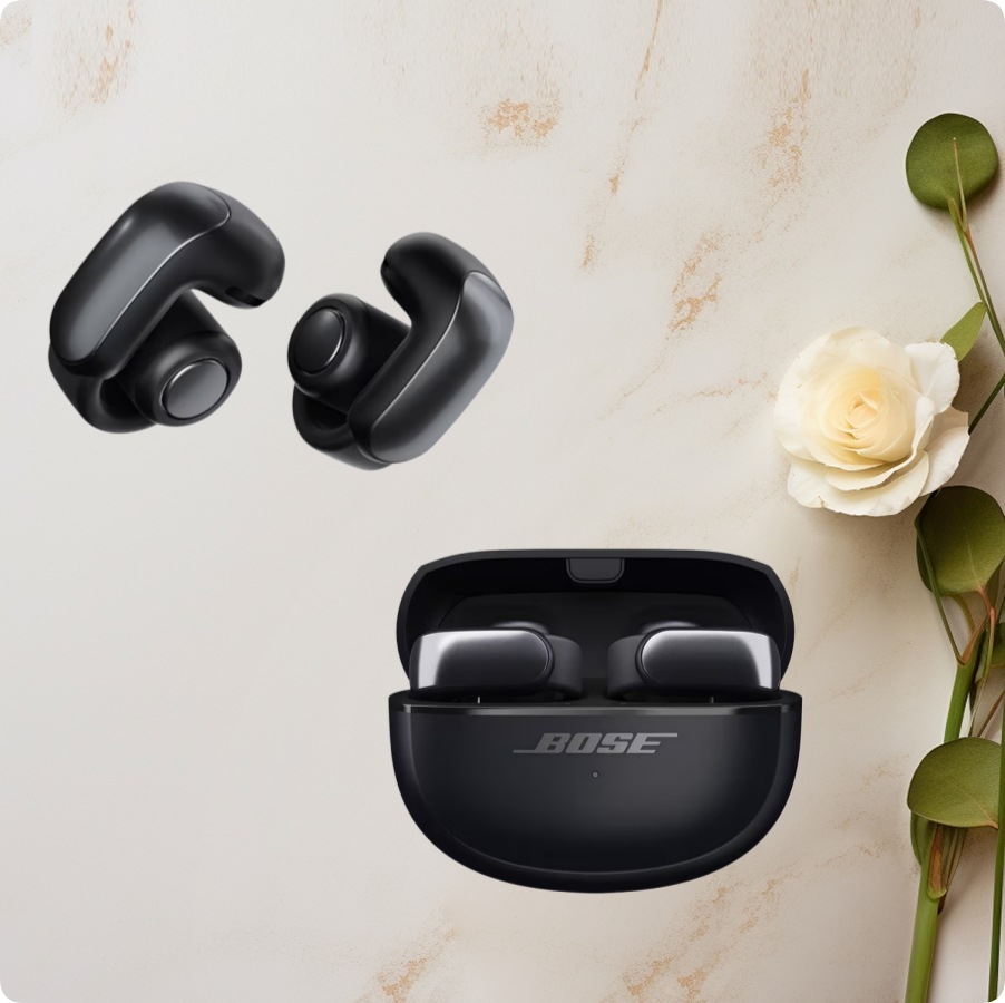 完全ワイヤレスイヤホン イヤーカフ型 空間オーディオ/Bluetooth対応 ブラック Bose Ultra Open Earbuds BLK
