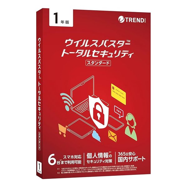 ウイルスバスタートータルセキュリティスタンダード1年版PKG ウイルスバスタートータルスタン1YPKG