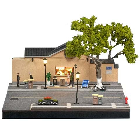 収蔵家 1/64 南京・頤和路（いわろ）12号 南京の名店カフェ ジオラマ【SCJ82051-A】 ミニカー シュウゾウカ SCJ82051-A ナンキン イワロ12ゴウ ジオラマ