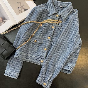 【超お得1つ買うと10個もらえる】急速出荷2025初春の新しいフライドストリートXiaoxiangスタイルツーリングショートジャケットレディー