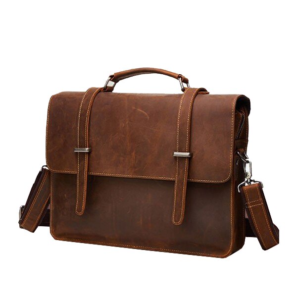 ショルダーバッグ ビジネス 牛革 斜め掛け ハンドバッグ 2way 男女兼用 軽量 大きめ