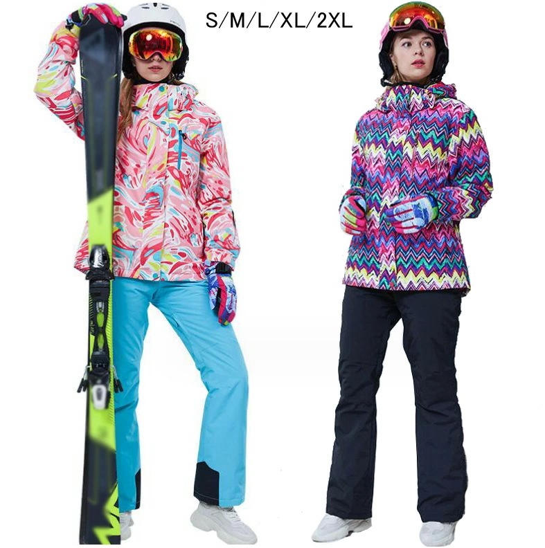 新品 セールスキーウェア レディース スノーボードウェア スノボ ウェア 大きいサイズ 可愛い スノーウェア ボードウェア スノボウェア 上下セット ジャケット パンツ 防寒 暖かい サスペンダー ス