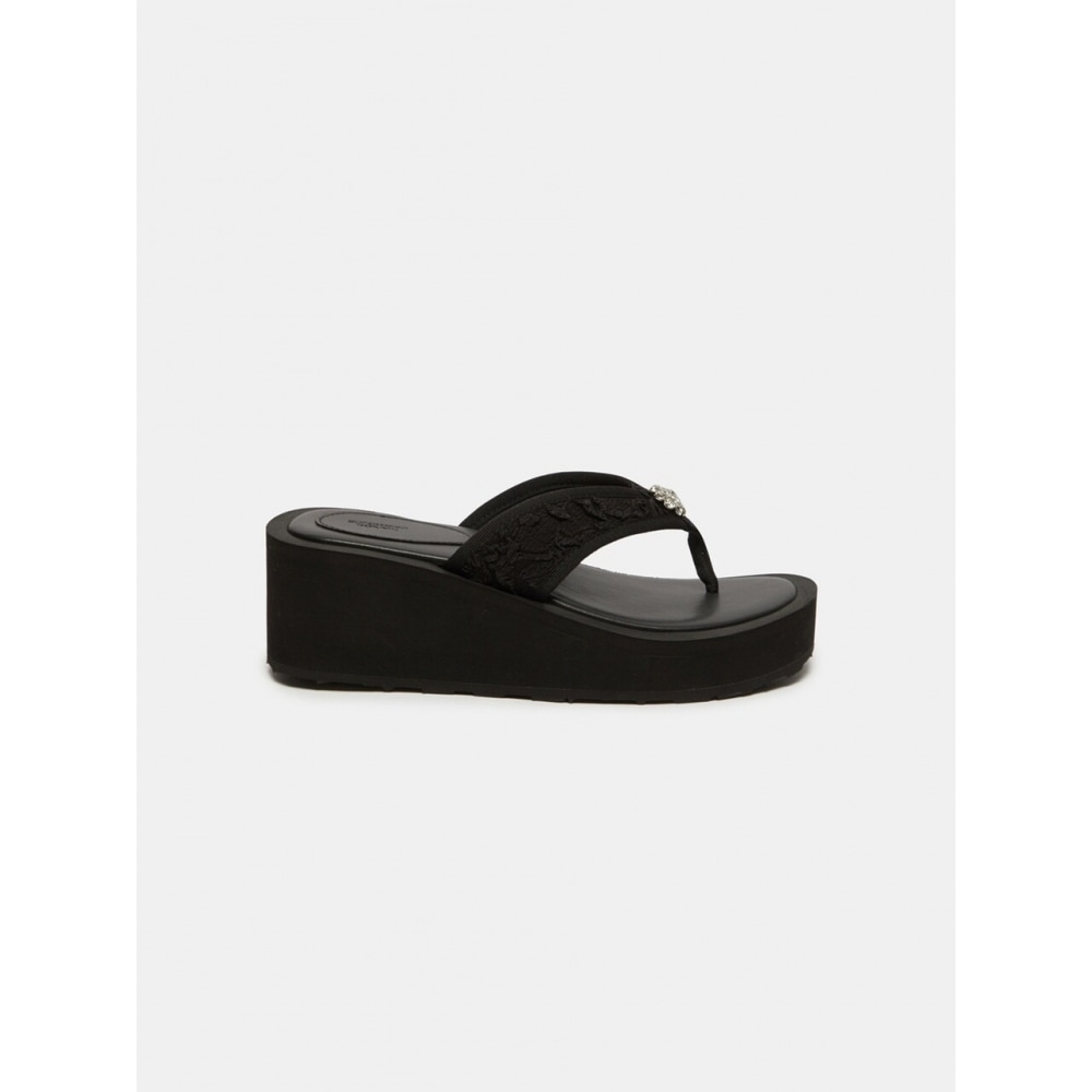 SUECOMMA BONNIE ジュエリープラットフォームフリップフロップ (ブラック) DG2AM26017BLK