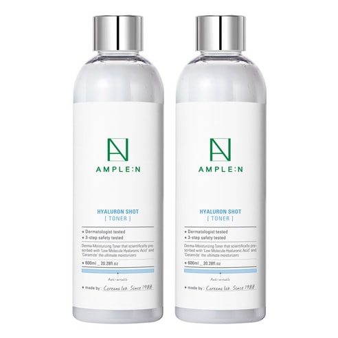 【Wid】 ヒアルロンショット トナー 600ml 2個・大容量・水分補給・拭き取り推奨・低刺激・スキンケア・化粧水