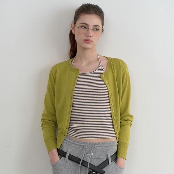 BASIC CARDIGAN OLIVE