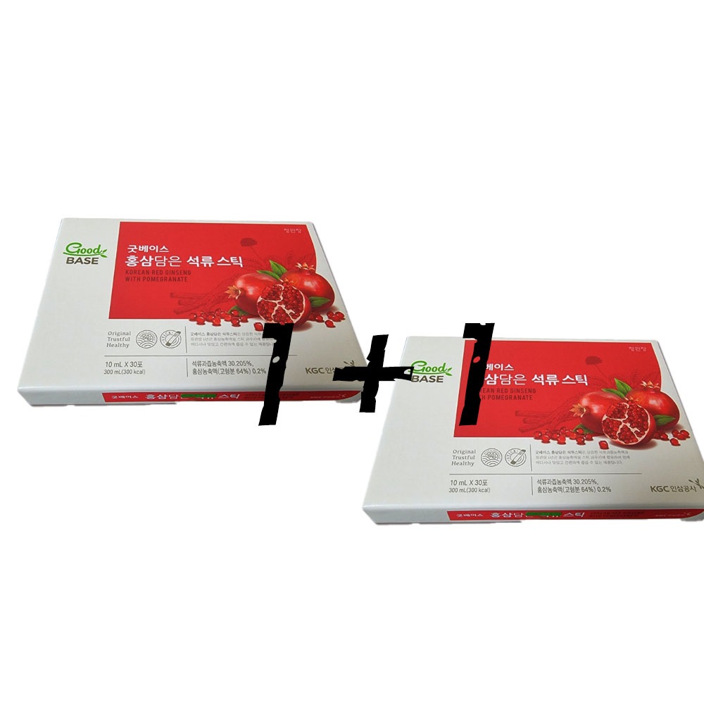 高麗人参 GoodBASE 紅参ザクロ スティック 10ML * 30包 x2 (総計60包)/GoodBASE グッドベース 紅参ザクロ スティック /朝鮮人参 紅参エキス スティックタイプ (ザク