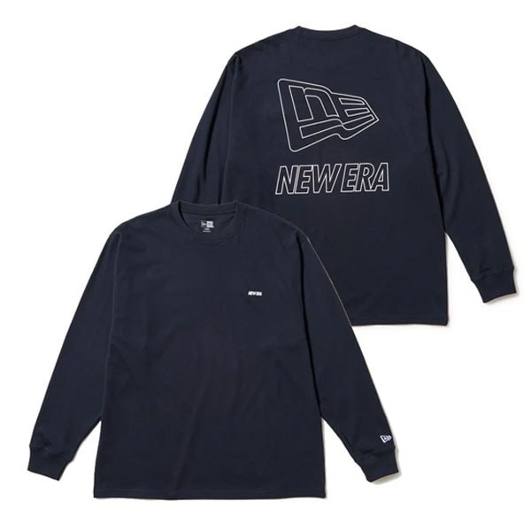 NEW ERA ニューエラ 長袖 オーバーサイズド パフォーマンス Tシャツ Flag & Wordmark ネイビー パフォーマンスアパレル 14674832