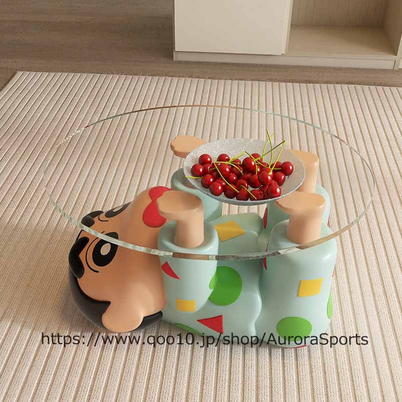 強化ガラス パジャマ クレヨンしんちゃんテーブル インテリア雑貨 誕生日 プレゼント テーブルアクセサリー